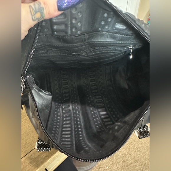 Maison Fantome Recycled Rubber Satchel Purse Adjustable Crossbody Strap Vegan - Picture 2 of 6